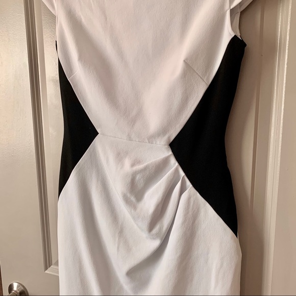 White and Black Antonio Melani Sheath Dress - Picture 3 of 4